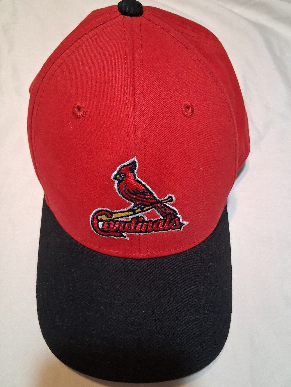 St Louis Cardinals MLB Baseball Hat Cap Fan Favorite Two Tone Red Black OSFA